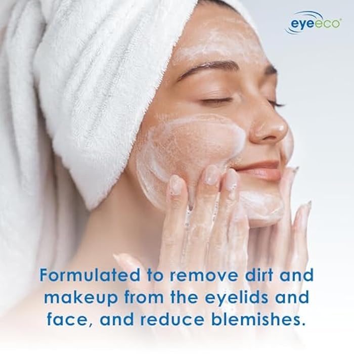 EYEECO منظف الجفن والوجه المتقدم بزيت شجرة الشاي - 50 مل - منظف غير مهيج للرموش والجفون يهدئ التهيج بزيت شجرة الشاي، فيتامين E وزبدة الشيا - Image 3