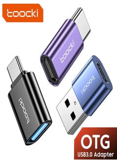 toocki USB 3.0 To Type C Adapter Micro To Type C Male To USB 2.0 Female Converter,3Pcs  - Image 1