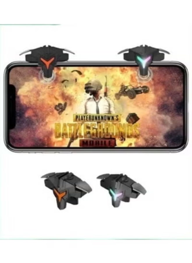 Mobile Gaming Triggers for iPhone/Android, Shooter Sensitive Controller Joysticks Aim  Fire Trigger for PUBG, COD, Fortnte, with RGB Light  Shooting Vibration Function, Zero Latency, 4 Burst Modes - Image 1