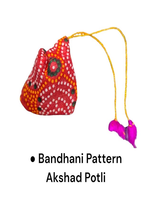 Bani Thani® Marathi Wedding Akshada Empty Potli Bandhani Cotton Batwa for Wedding Ceremony for Akshada Packing (Pack of 200 Pices) - Image 3