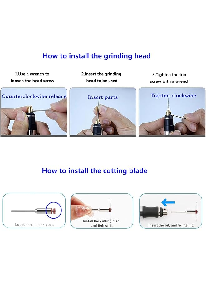 إيروريكس مجموعة أدوات دوارة لقلم النقش الكهربائي، قلم نقش قابل لإعادة الشحن عبر USB مع واجهة من النوع C، أدوات نقش صغيرة محمولة، قلم نقش دوار DIY لنحت المجوهرات الزجاجية، دوار - Image 4