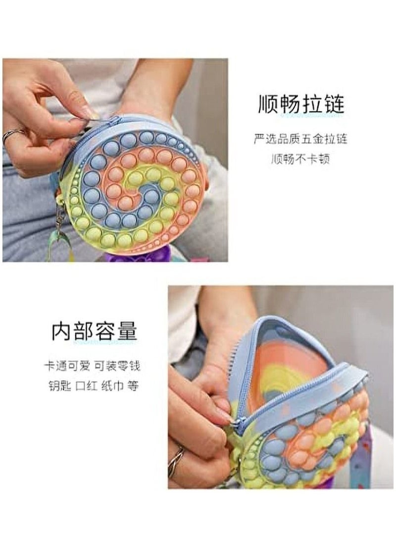 Estelle - Eestelle Pop Fidget Toys It Watermelon Shoulder Bag, Purse, Popper Push Bubble Fidget Sensory Stress Release Toys for Kids, School Supplies Backpack Messenger Bag for Girls (watermelon) - Image 1