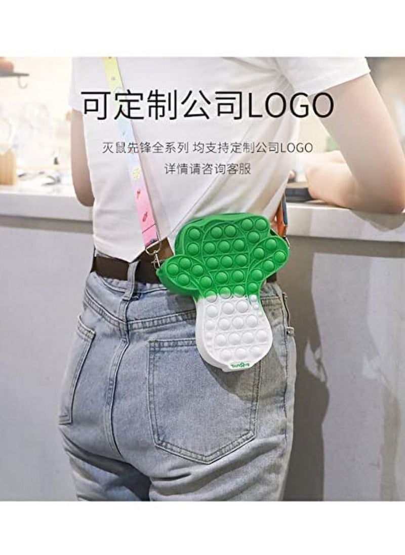 Estelle - Eestelle Pop Fidget Toys It Watermelon Shoulder Bag, Purse, Popper Push Bubble Fidget Sensory Stress Release Toys for Kids, School Supplies Backpack Messenger Bag for Girls (watermelon) - Image 1