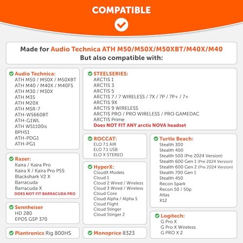 WC Wicked Cushions PadZ - Thick & Soft Ear Pads for ATH M50X / M40X / SteelSeries Arctis/HyperX Cloud & Alpha/Logitech G Pro X/Compatible with Over 50 Headphones | Speed Racer - Image 2