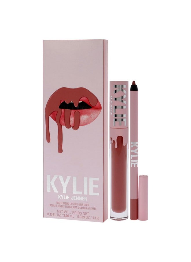 Kylie Cosmetics Kylie Cosmetics Matte Lip Kit - 301 Liquid Angel for Women - 2 Pc 0.10oz Matte Liquid Lipstick, 0.03oz Lip Liner  - Image 4