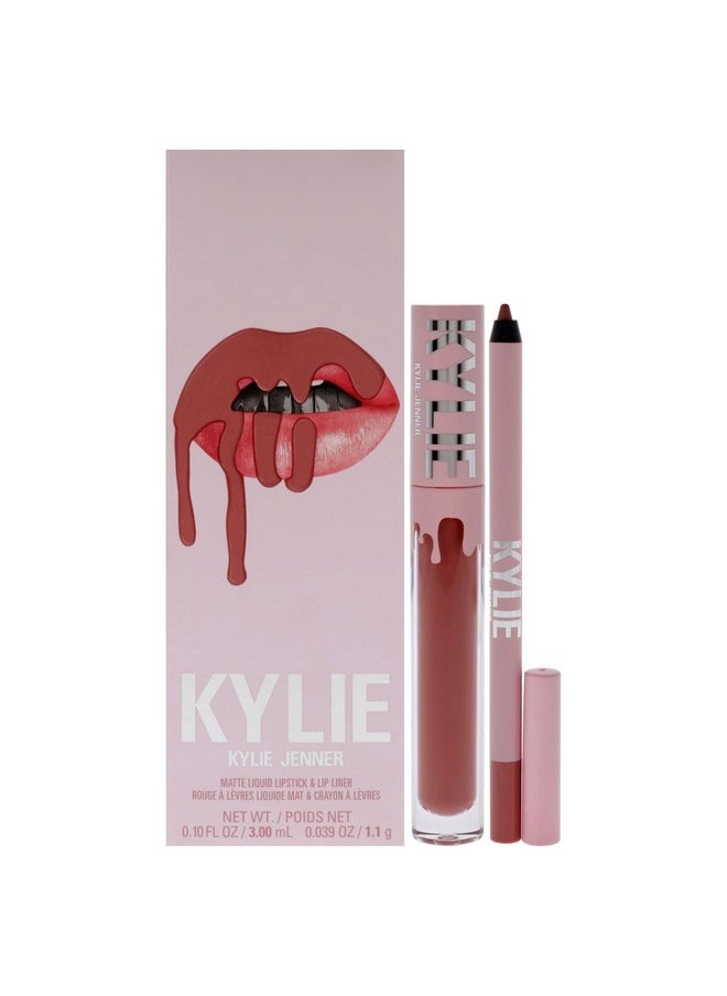 Kylie Cosmetics Kylie Cosmetics Matte Lip Kit - 301 Liquid Angel for Women - 2 Pc 0.10oz Matte Liquid Lipstick, 0.03oz Lip Liner  - Image 1