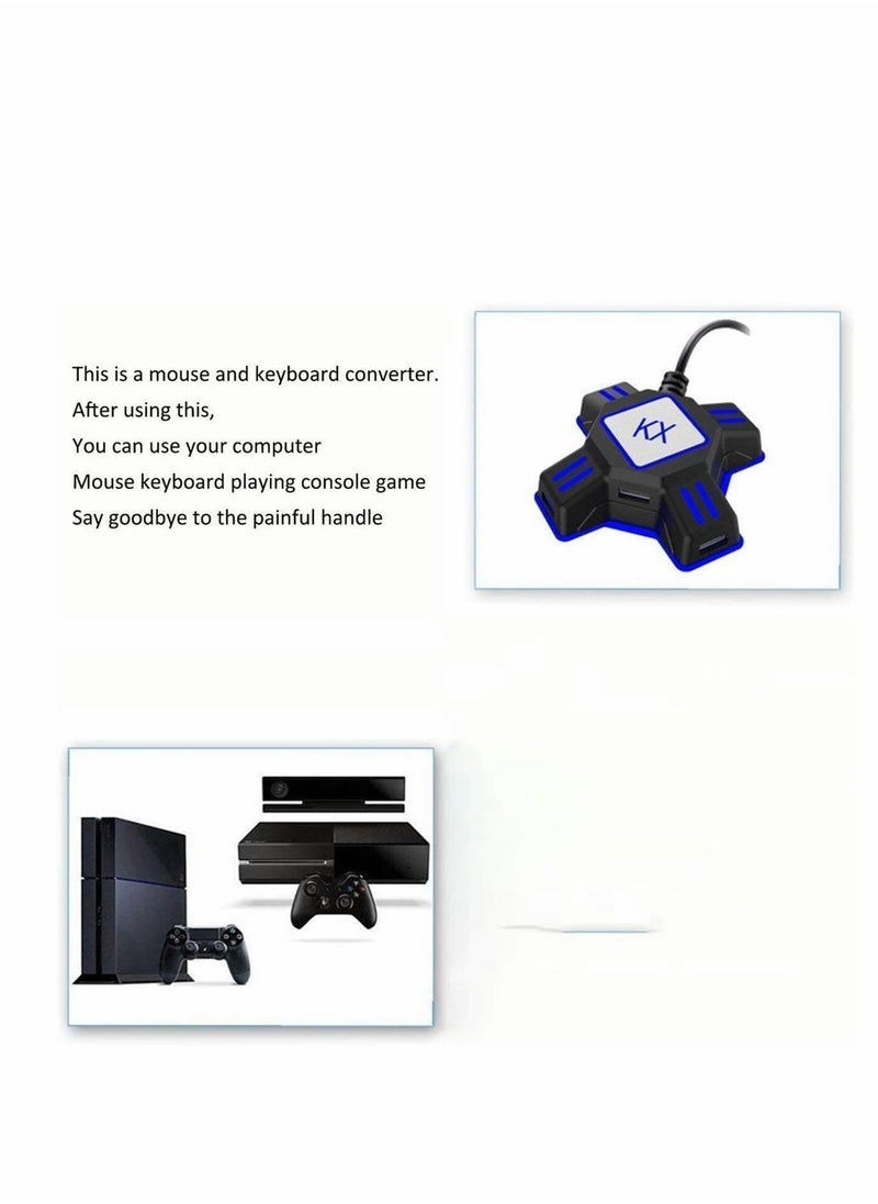 Excefore - محول لوحة مفاتيح الماوس، محول وحدة التحكم في الألعاب لمحول لوحة المفاتيح المحمولة USB 2.0 متوافق مع PS4/Xbox One/N-Switch/PS3 - Image 1