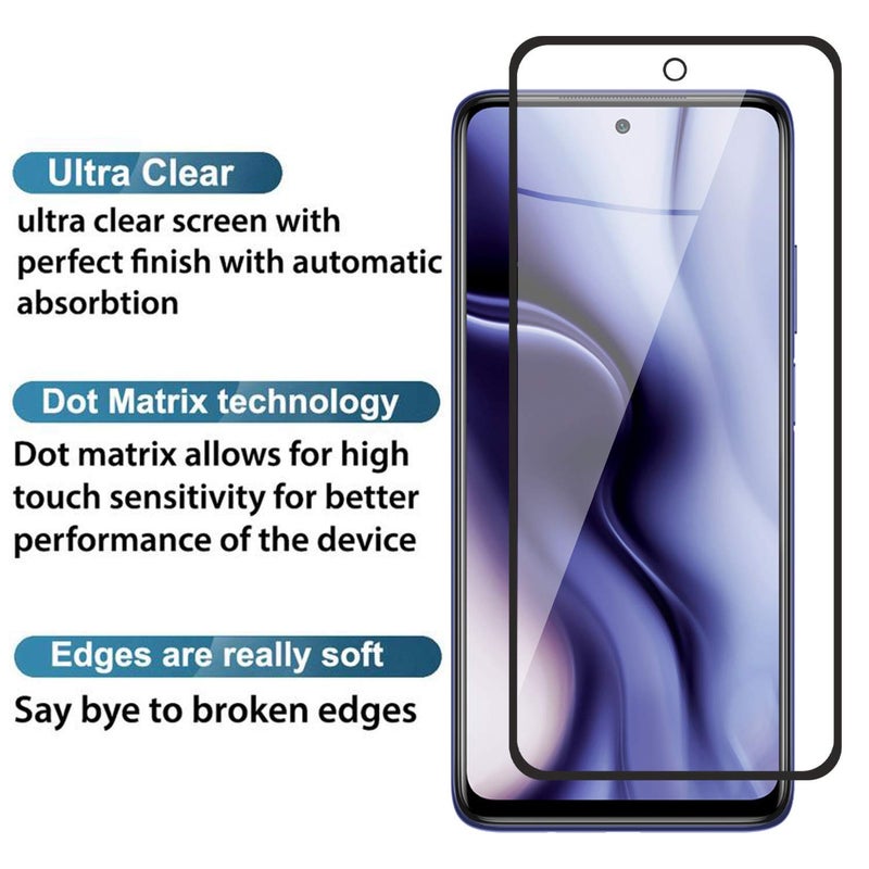 OpenTech حماية شاشة زجاجية مقسّاة بمعيار عسكري متوافقة مع Xiaomi Poco F3 / Poco F3 GT / Poco F4 / Poco F4 GT / Poco X3 / Poco X3 Pro / Poco X4 Pro مع تغطية من الحافة إلى الحافة ومجموعة تركيب سهلة - Image 3