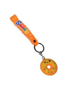Doughnut Shape Silicon Key Chain - Orange