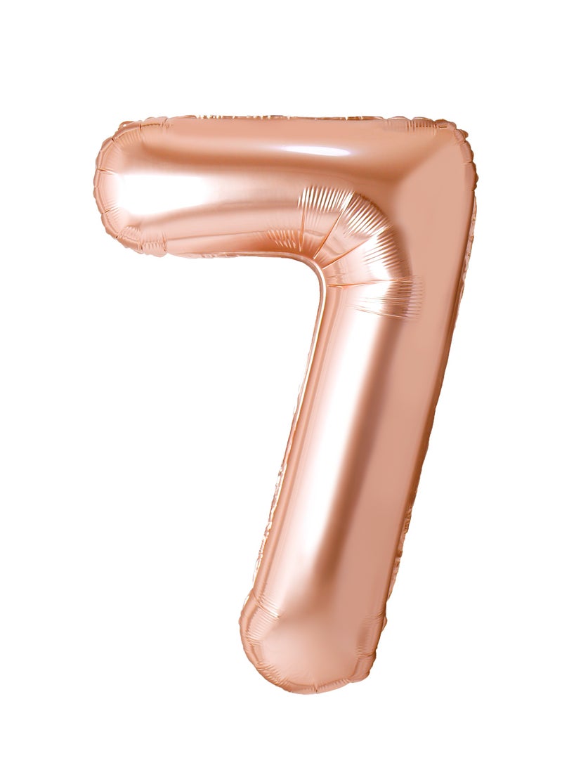 Party Zone Champagne Gold Foil Balloon Number 7 33" 