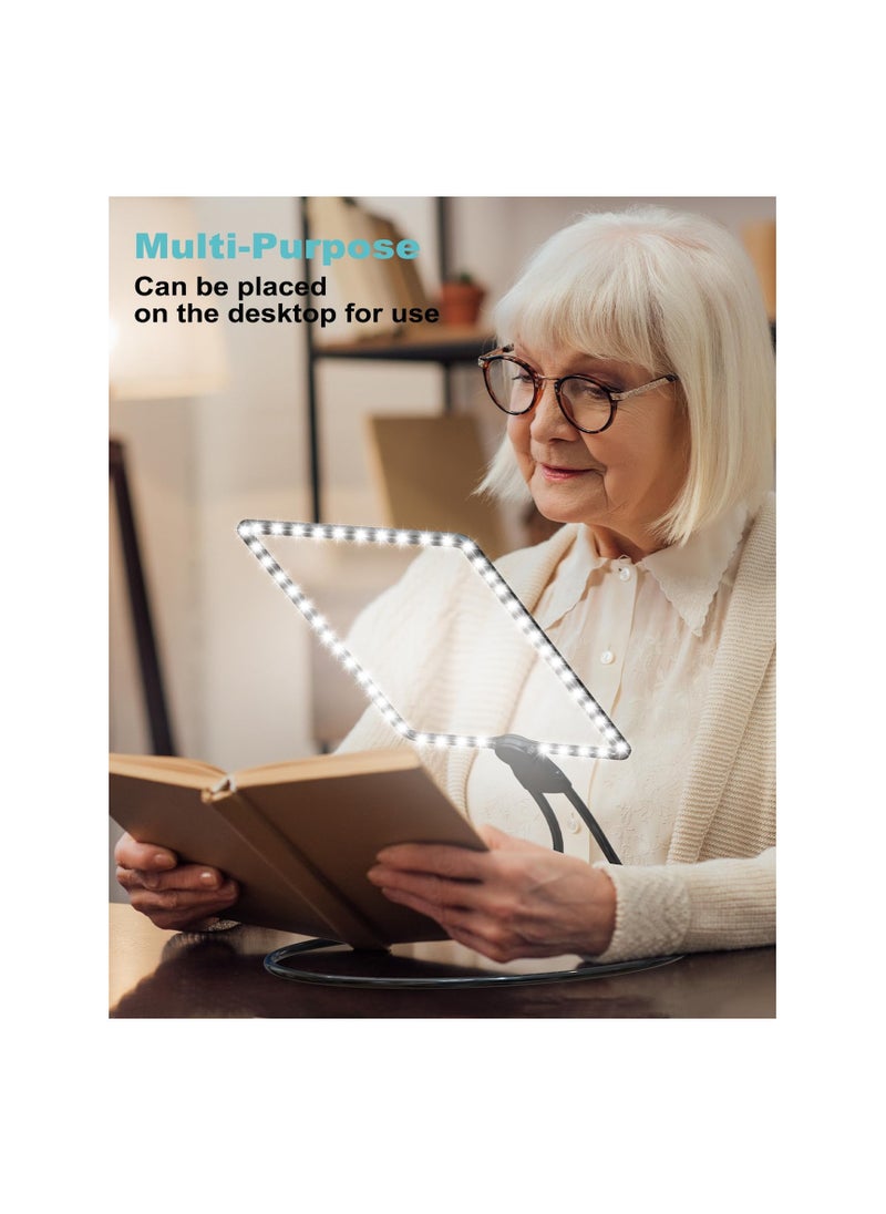 KASTWAVE 5X Hands Free Magnifying Glass with Light, Neck Wear Magnifier for Close Work, Full Book Page Magnifier Flexible Gooseneck Magnifier for Reading Books Seniors, Repair, Sewing, Low Vision Elderly  - Image 2
