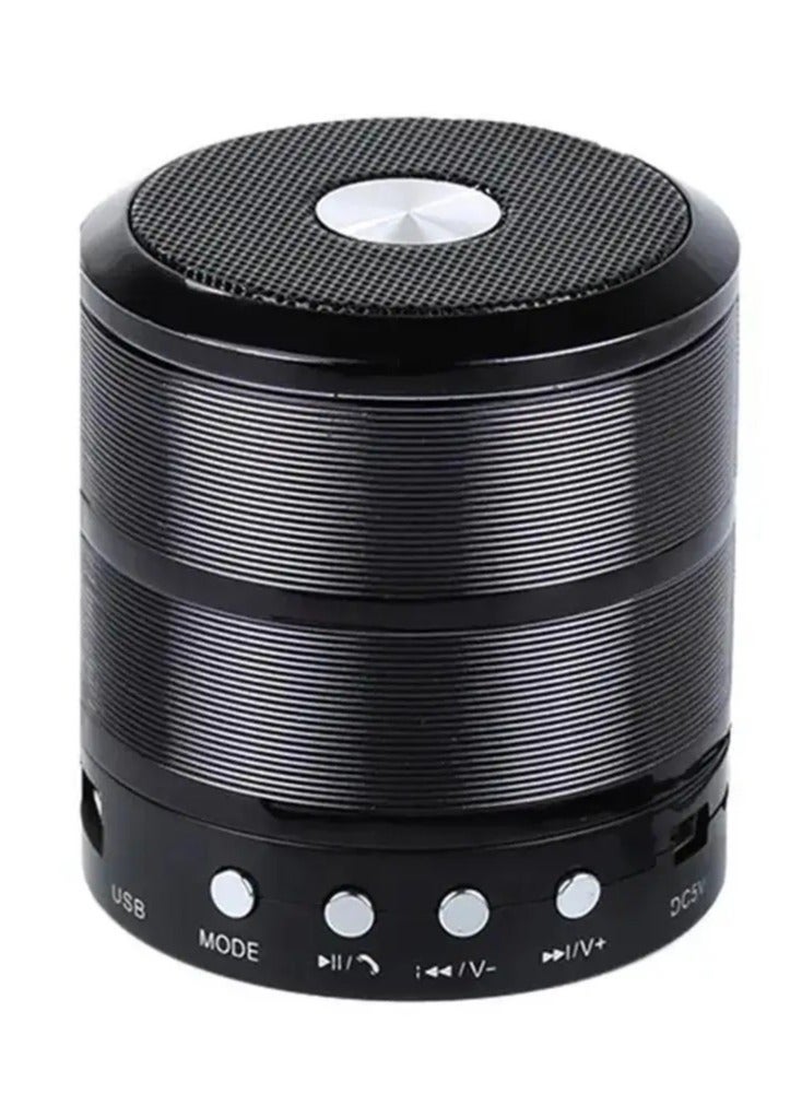 Mini Wireless Bluetooth Speaker with Charger and Extra Cable Black - Image 1