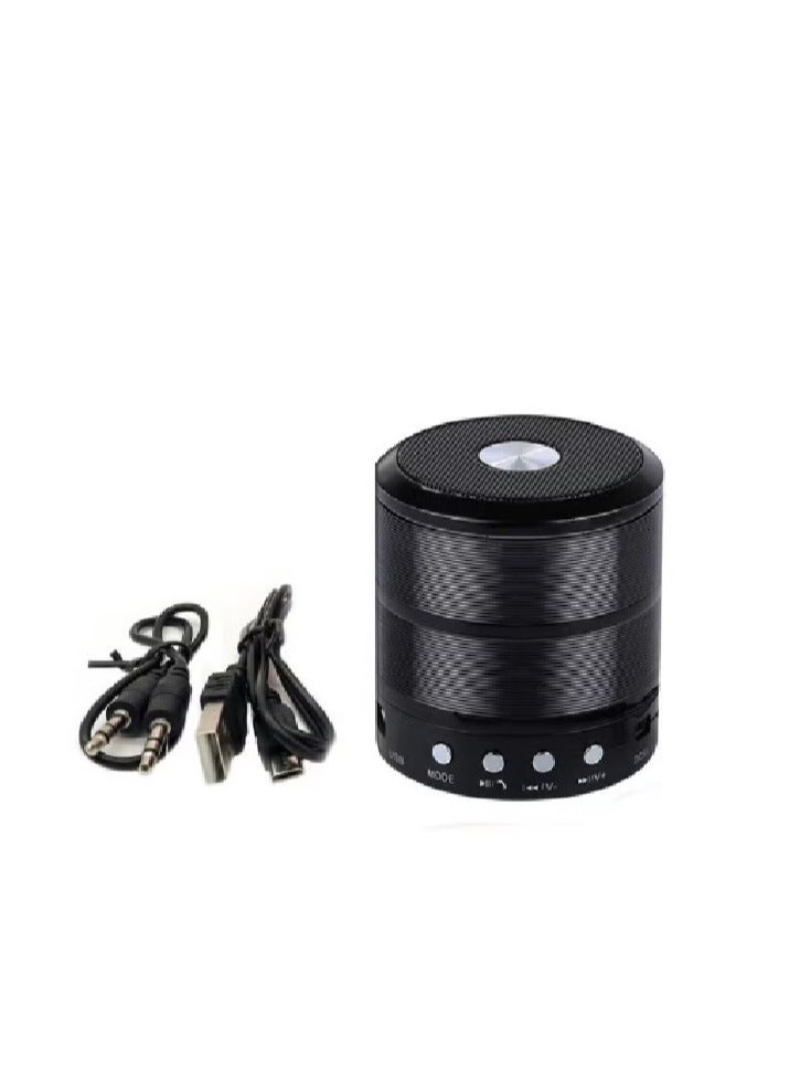Mini Wireless Bluetooth Speaker with Charger and Extra Cable Black - Image 2