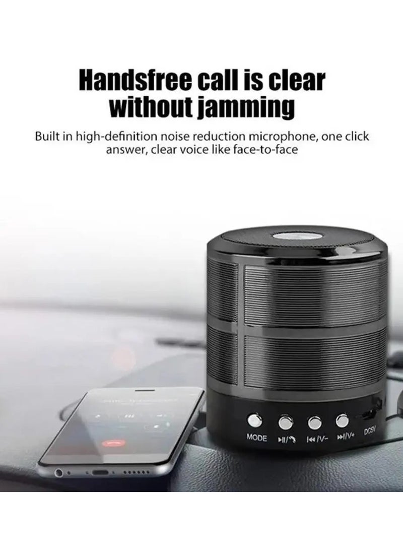 Mini Wireless Bluetooth Speaker with Charger and Extra Cable Black - Image 3