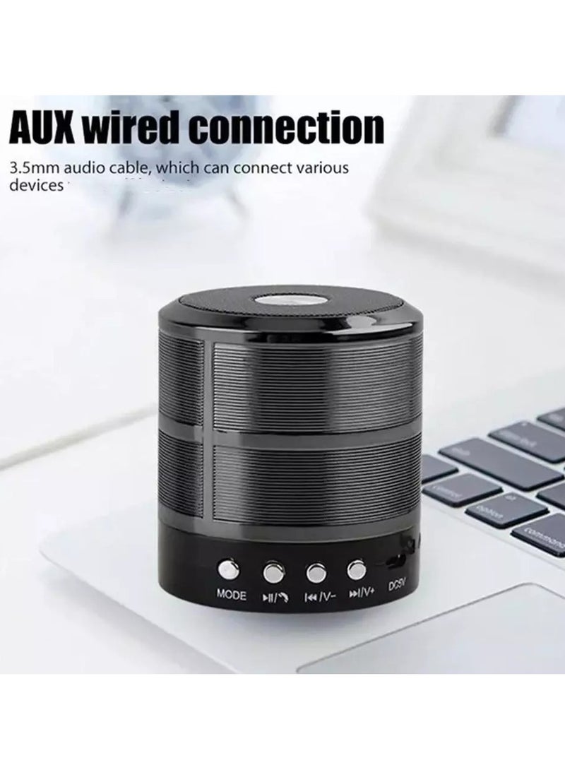Mini Wireless Bluetooth Speaker with Charger and Extra Cable Black - Image 5
