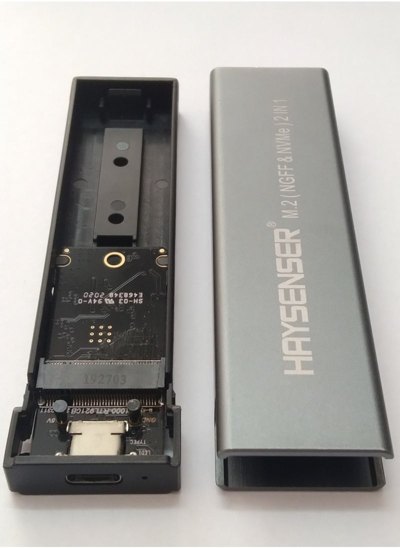 M.2 SSD TO USB 3.1 ENCLOSURE (NGFF & NVMe) 2 IN 1
