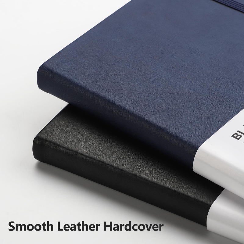 Rettacy Blank Journal Notebook  192 Pages  A5 Medium Size (5.7'' X 8.3'')  Leather Hardcover  100 Gsm Thick Paper  For Sketching  Drawing  Painting (Navy Blue) - Image 4