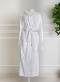 Prime Home White Cotton Bathrobe  - Image 1