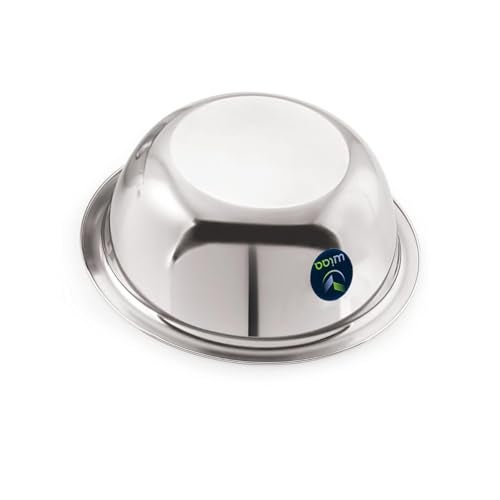 WIAA Stainless Steel Mixing Bowl 1400ml | Food-Grade Steel | Lightweight Round Base Bowl | Stackable, Wide Rim, Multipurpose Kitchen Use (Pack of 3) - Image 3
