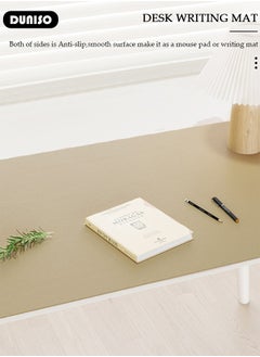 DUNISO Leather Desk Pad Protector, Office Desk Mat, Waterproof Writing Desk Pad for Eye Protection, Anti-Slip Large Mouse Pad for Office and Home, Applicable Game,Office,Learning  - Image 3