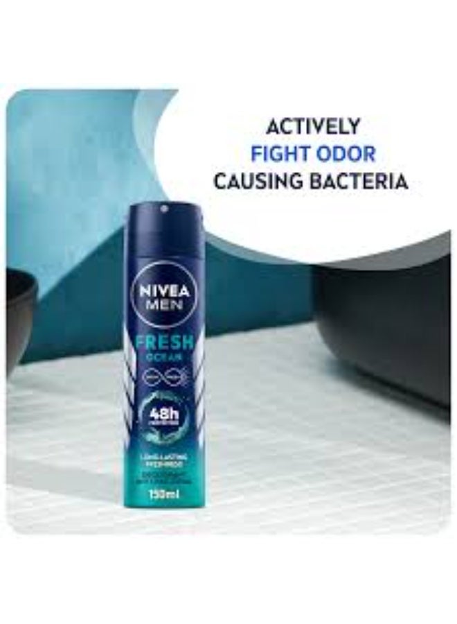 نيفيا مين Nivea  MEN Fresh Ocean Deodorant Spray 150ml - Image 1