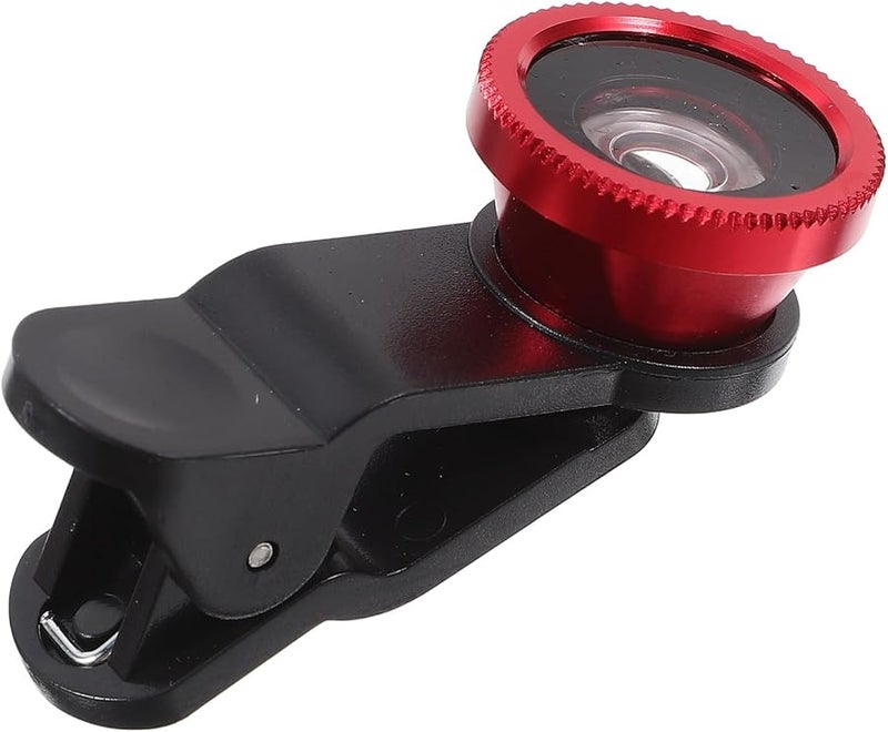Phone Lens Kit 2 Sets Fisheye Wide Angle High Grade Glass Black Clip - Image 1
