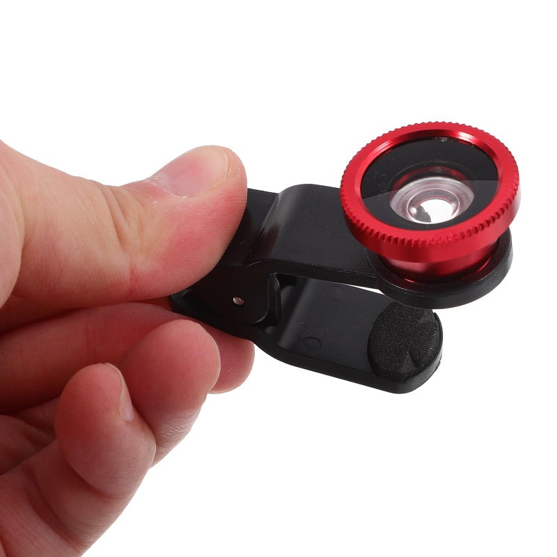Phone Lens Kit 2 Sets Fisheye Wide Angle High Grade Glass Black Clip - Image 4