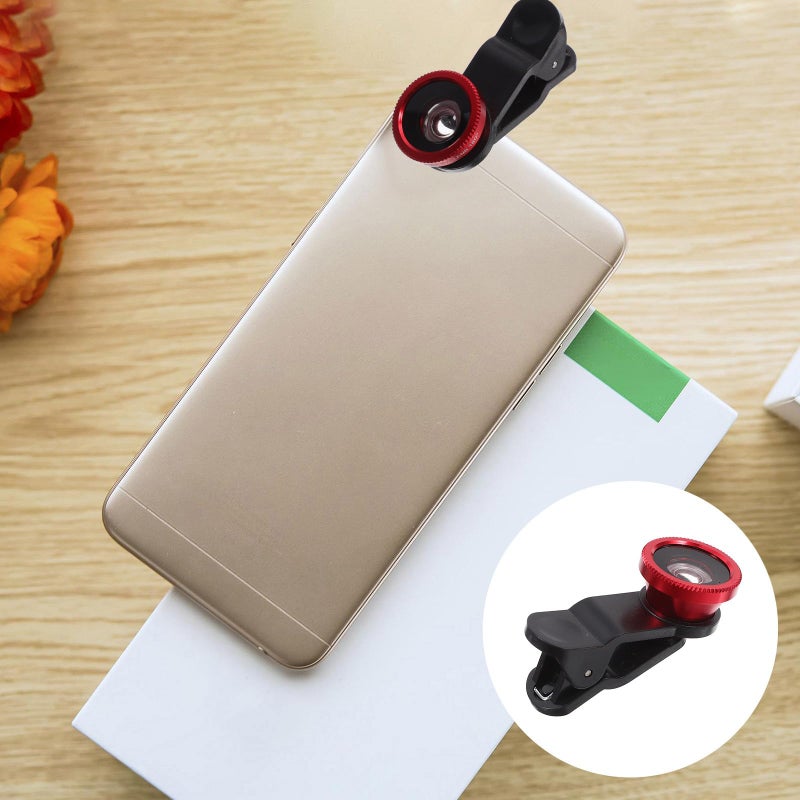 Phone Lens Kit 2 Sets Fisheye Wide Angle High Grade Glass Black Clip - Image 5