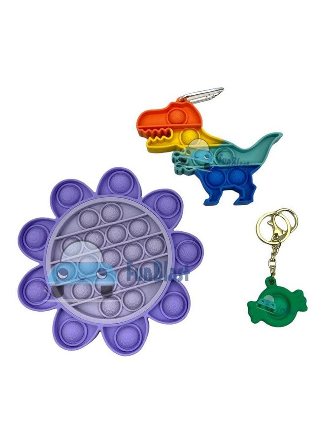 فنبلاست لعبة Pop It من FunBlast، لعبة Pop It للأطفال، لعبة Pop It، ألعاب Pop It للأطفال، لعبة Pop It على شكل ديناصور جامبو، لعبة Pop It Fidget، لعبة Pop It كبيرة، لعبة Pop It للبنات، لعبة Pop It للأولاد، ألعاب تخفيف التوتر (عبوة من 4 قطع) - Image 2