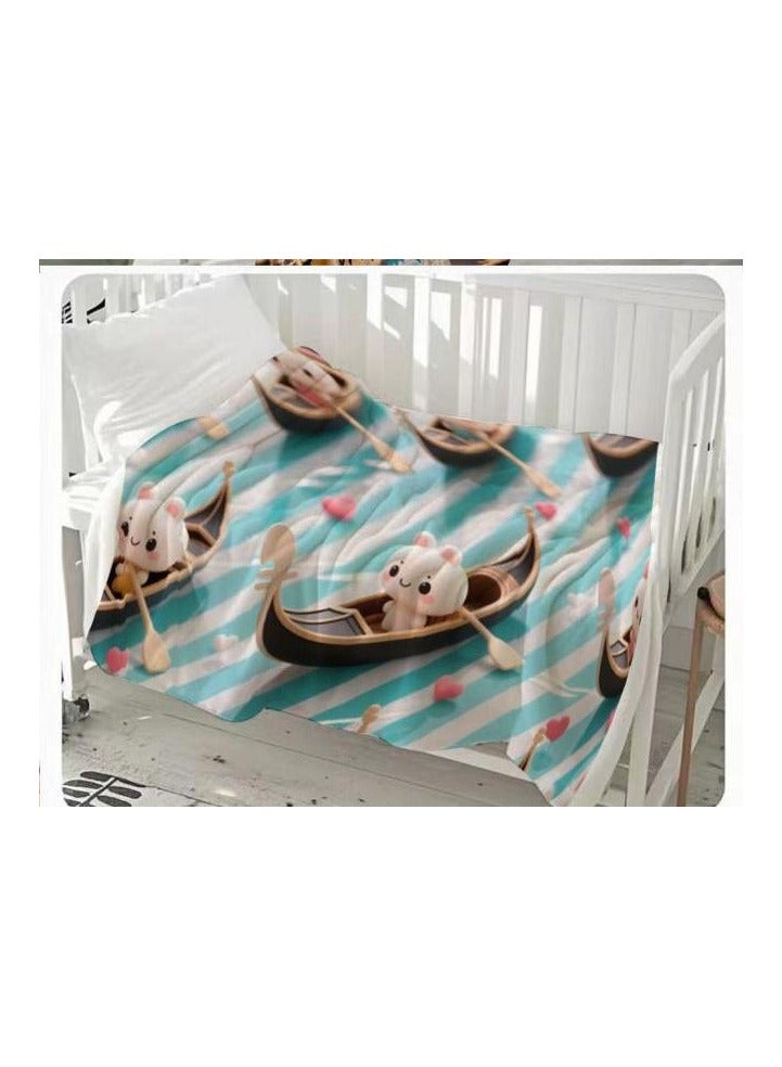 general Flannel thin blanket (warm and comfortable, suitable for sleep, gaming, dust removal and sandproof) 150cm*200cm - 391 - Image 1