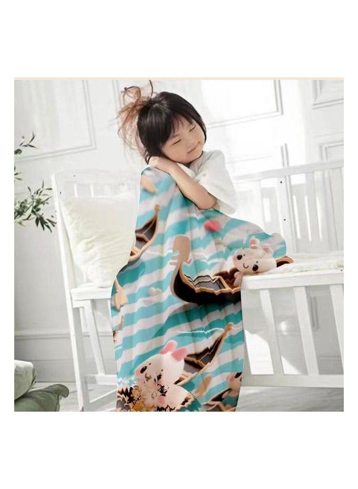 general Flannel thin blanket (warm and comfortable, suitable for sleep, gaming, dust removal and sandproof) 150cm*200cm - 391 - Image 3