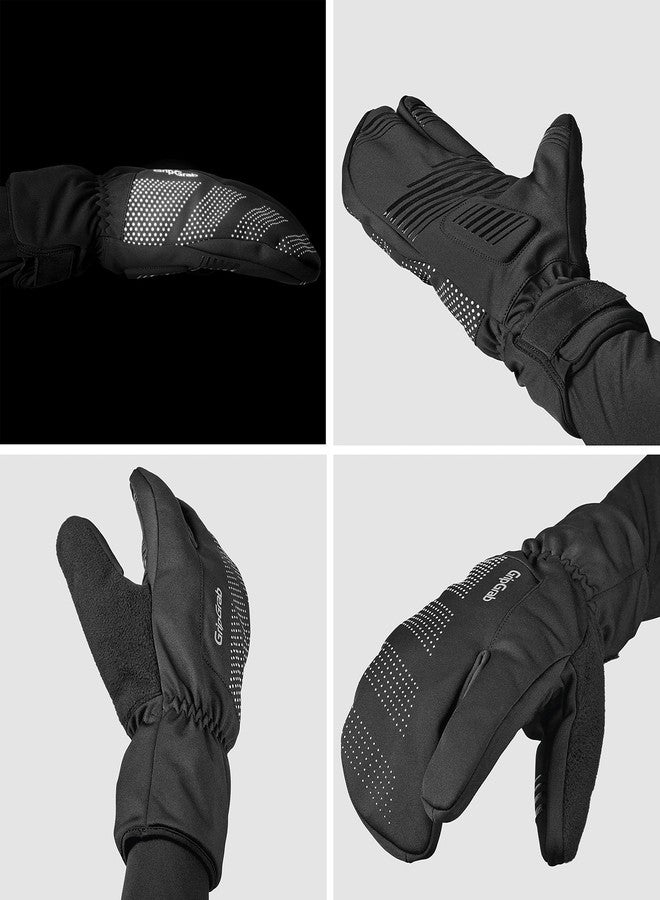 GripGrab قفازات ركوب الدراجات GripGrab Ride المقاومة للرياح، بتصميم شتوي داكن، بثلاثة أصابع - Image 3