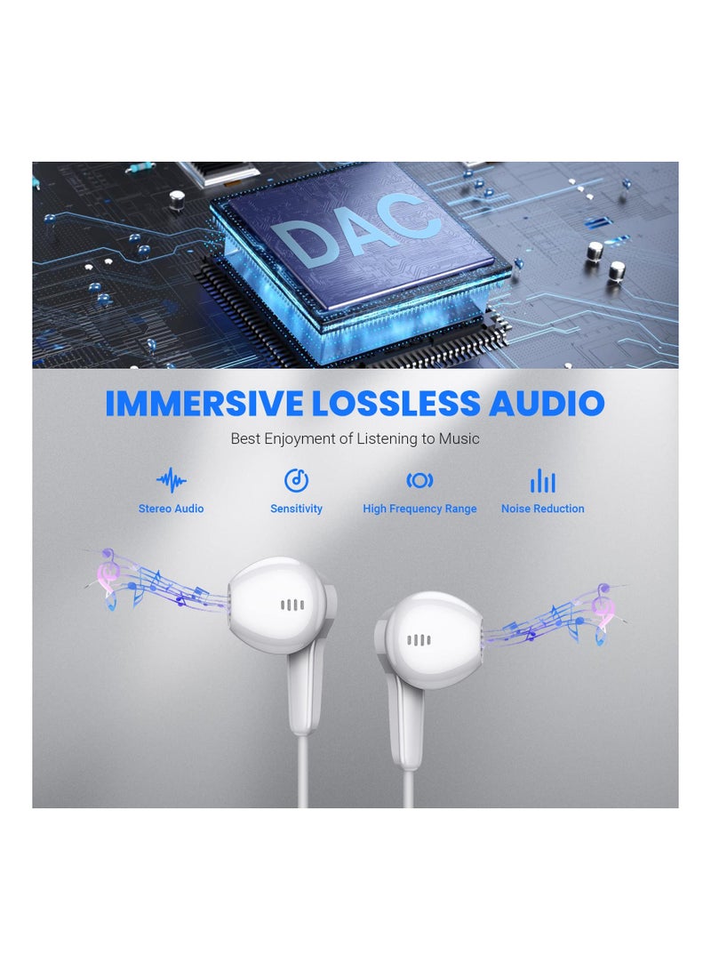 SYOSI USB C Headphones for Pad Pro, Type C Wired Earphones, Noise Cancelling Earbuds Compatible with Mic Stereo Volume Control for Samsung S23 Ultra S22 A53 Galaxy Z Flip 3 Pixel 7 7A 7Pro Tablet Fold - Image 2