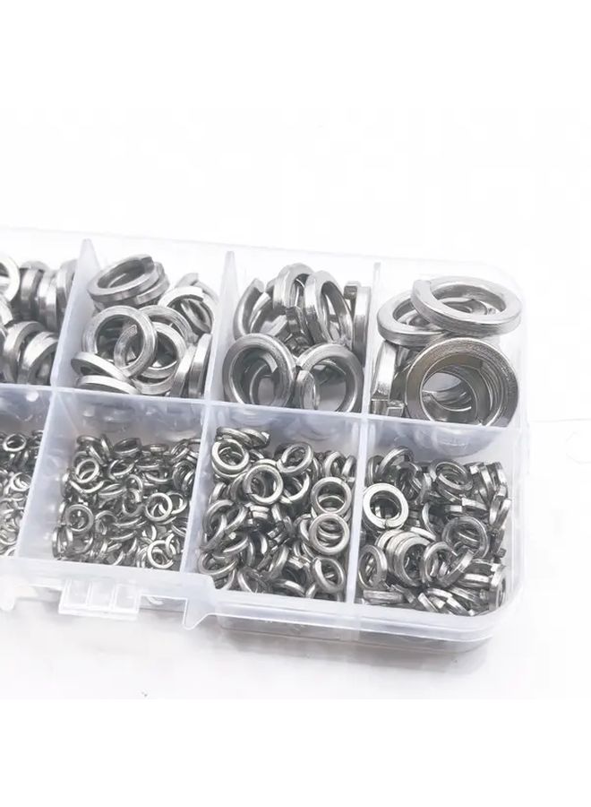 304 Stainless Steel Spring Washers Assortment Kit 620 Pcs 9 Sizes M2 M3 M4 M5 M6 M8 M10 M12 - Image 3