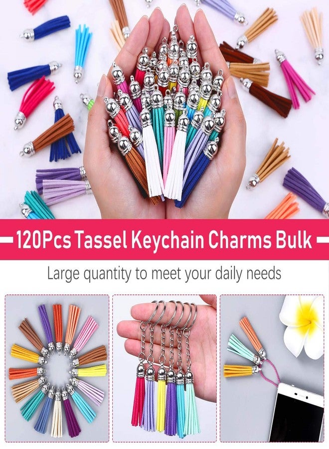 PAXCOO Tassels, Paxcoo 240Pcs Keychain Tassels Bulk for Jewelry Making and Crafts, Keychain Making Charms Supplies for Acrylic Blank Keychains, Bracelets and Jewelry Making - Image 5