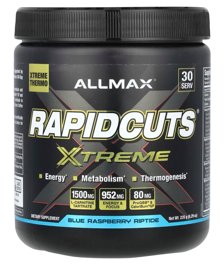 Allmax Rapidcuts® Xtreme Blue Raspberry Riptide 8.29 oz (235 g)