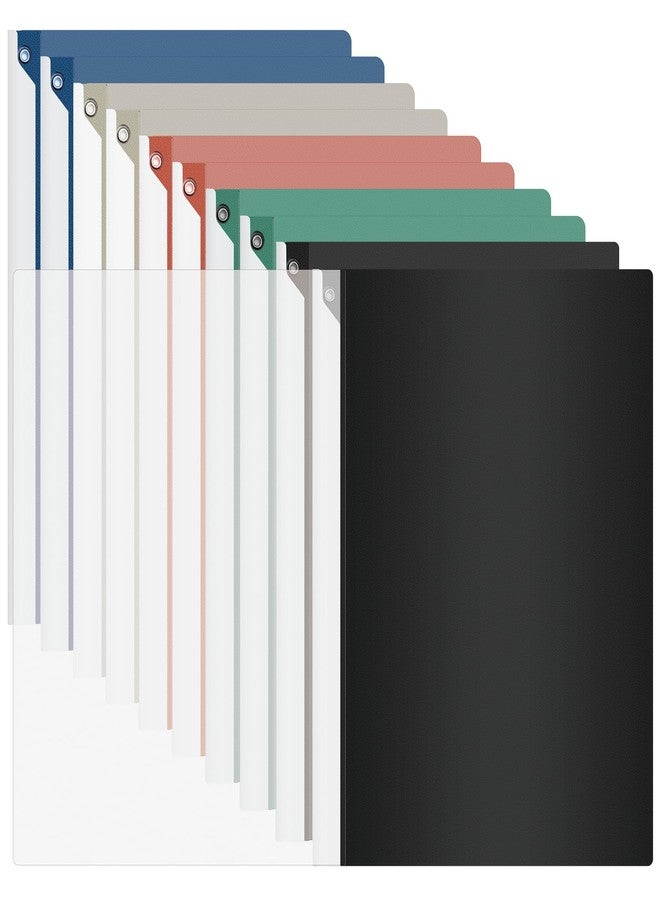 Dlicoda Report Covers with Swing Clip, 10 Pack Clear Front Presentation folders for A4/Letter Size, 8.9'' x 11.9'', 40 Sheet Capacity, No Punch Needed (Multicolor) - Image 1