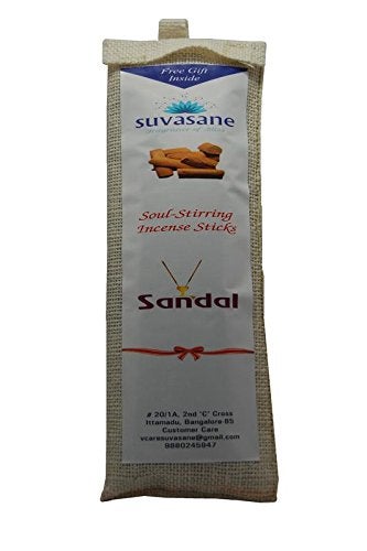 suvasane Suvasane Agarbatti Sandal Fragrance 180 Sticks per Pack Black 9 Sticks in Jute Bag  - Image 1