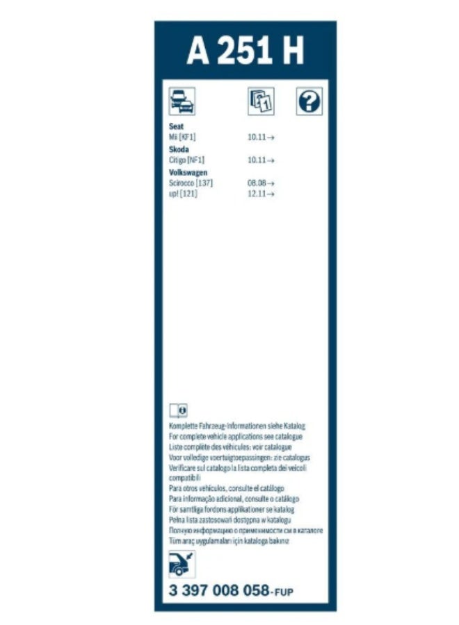 بوش مساحة خلفي بوش ايروتوين مقاس 9 بوصة - A251H سيات ارونا / فولكس فاجن شيروكو - Image 2