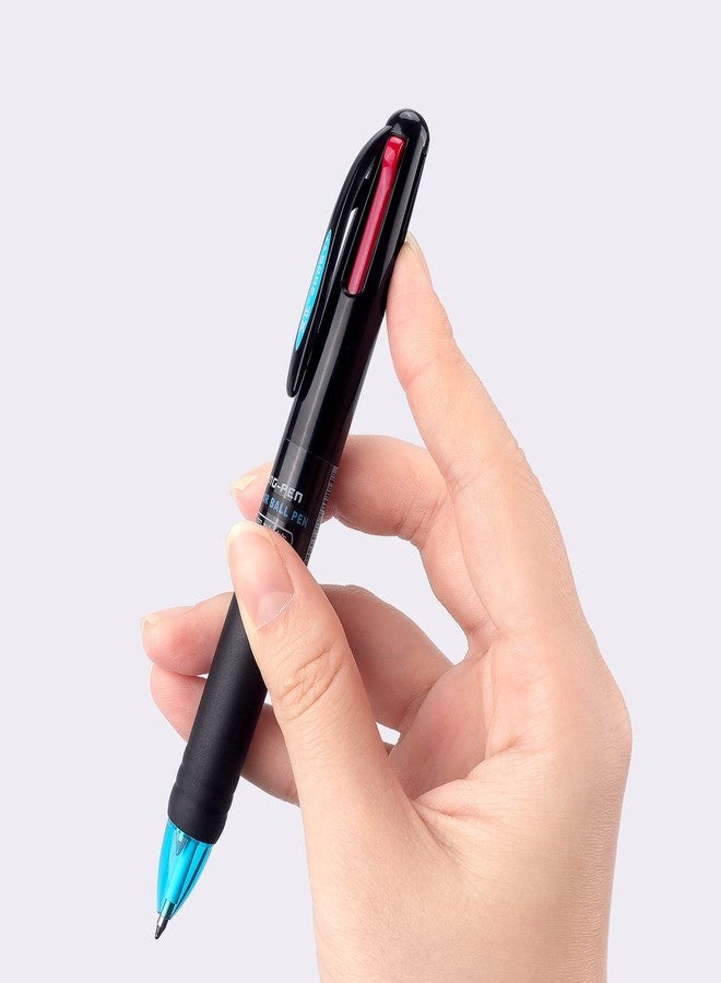 Bribobo 8 Pack Multicolor Ballpoint Pens 4-in-1 0.7mm Colored Retractable Ballpoint Gift Pens for Office School Supplies Students Gift - Image 4