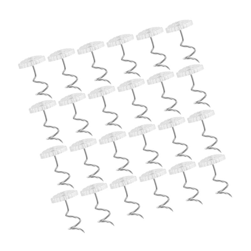 Transparent Plastic Spiral Furniture Tacks 50pcs Reusable Upholstery Twist Pins for Sofa Cushions - Image 2