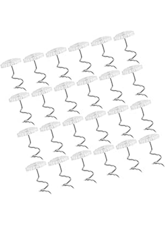 Transparent Plastic Spiral Furniture Tacks 50pcs Reusable Upholstery Twist Pins for Sofa Cushions - Image 1