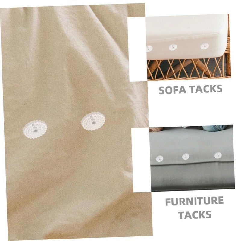 Transparent Plastic Spiral Furniture Tacks 50pcs Reusable Upholstery Twist Pins for Sofa Cushions - Image 4