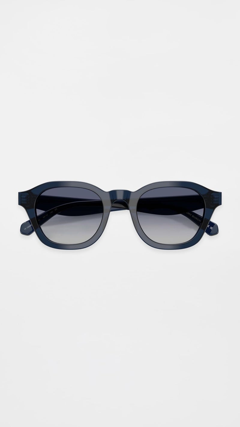 Tory Burch Women's Kira Phantos Sunglasses, Transparent Blue, One Size - Image 4