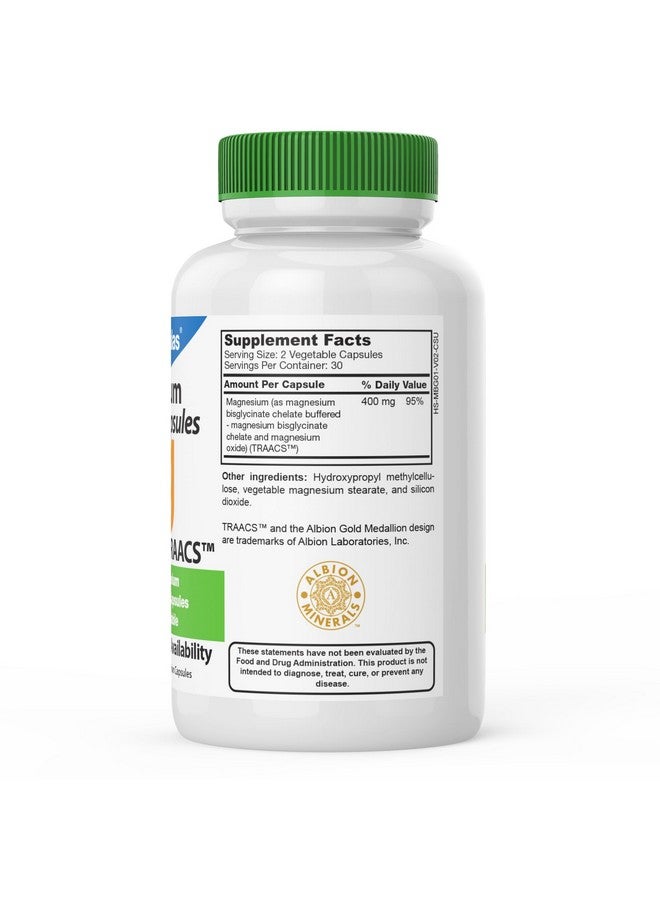 DrFormulas مكمل درفورمولا المغنيسيوم جليسينات 400 ملغ للنساء والرجال والأطفال مع كبسولات المغنيسيوم بيسجليسينات 100% مخلبية لامتصاص أقصى، 60 كبسولة - Image 2