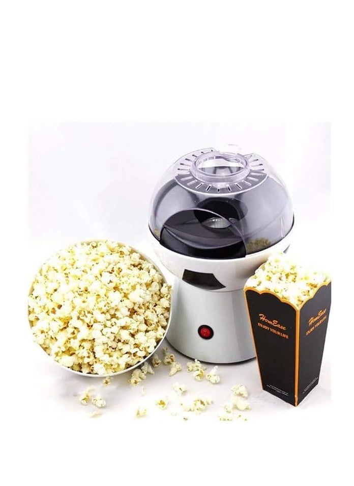 ELTRAZONE Popcorn Poppers Air Popcorn Maker for Healthy, Fat-Free Popcorn, Retro Hot Air Popcorn Machine (Football Style), Quick & Easy Snack Maker for Home, Family, and Parties (White & Black) - Image 3