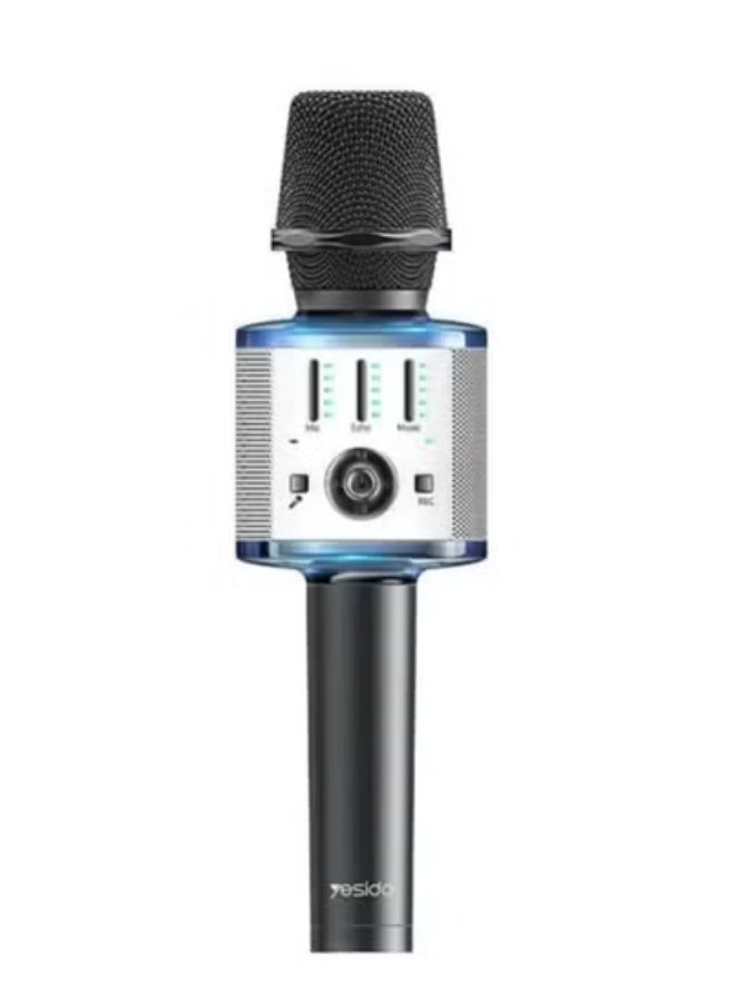 KR10 Wireless Bluetooth Karaoke Microphone – Portable Cordless Handheld Mic with Built-in Speaker, TF Card & USB Support – Perfect for Home Parties, Kids, Outdoor Events, and Recording – Compatible with Android & iOS Devices – High-Quality Sound & Easy Use