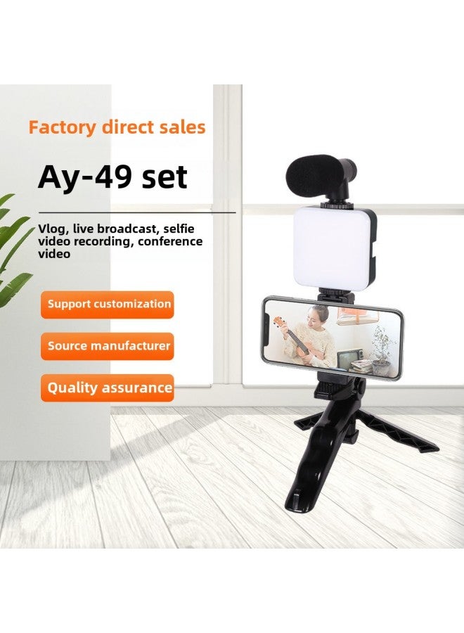 Beauenty Mobile Phone Desktop Live Broadcast Bracket Small Microphone Recording Light Suit Single Microphone Live Broadcast Bracket-Specifications:AY-49 - Image 1