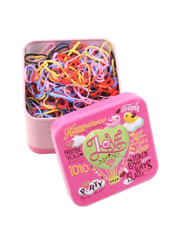 ORiTi 500 Mini Rubber Bands Soft Elastic Bands for Kid Hair Braids Hair - Image 1