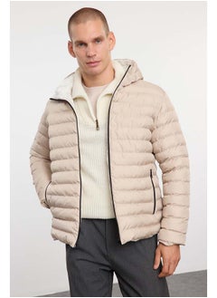 trendyol Stone Regular Fit Hooded Winter Coat TMNAW25MO00028  - Image 1